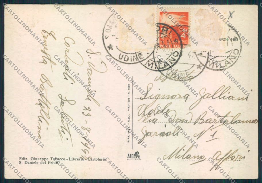 Udine San Daniele FG cartolina ZF1008 – retro