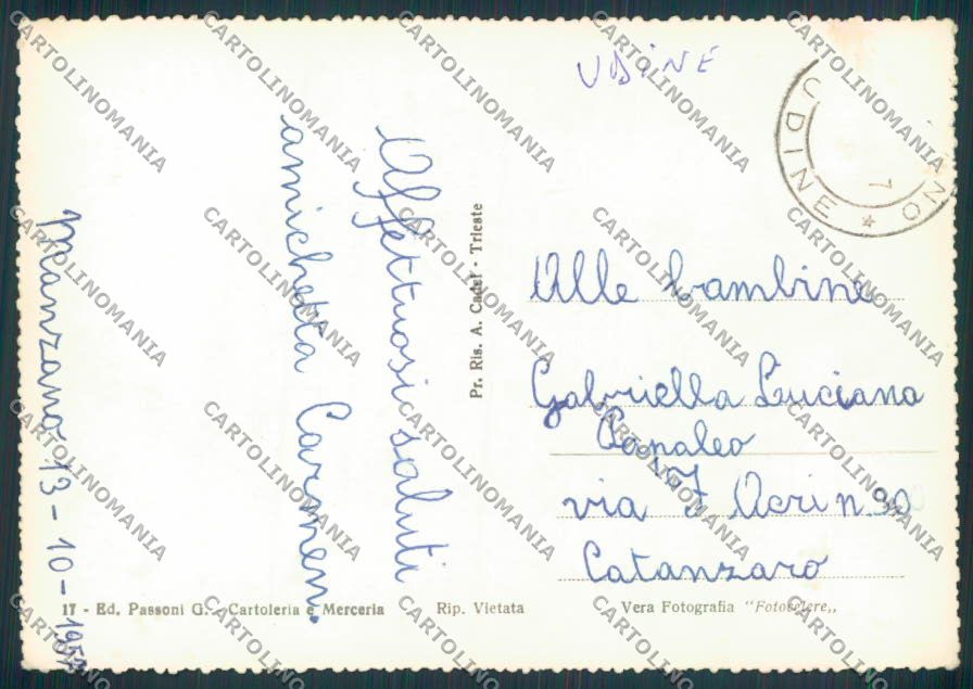 Udine Manzano Vespa foto FG cartolina ZF1017 – retro