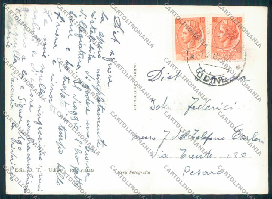 Udine Carnia Costumi foto FG cartolina ZF1020 – retro