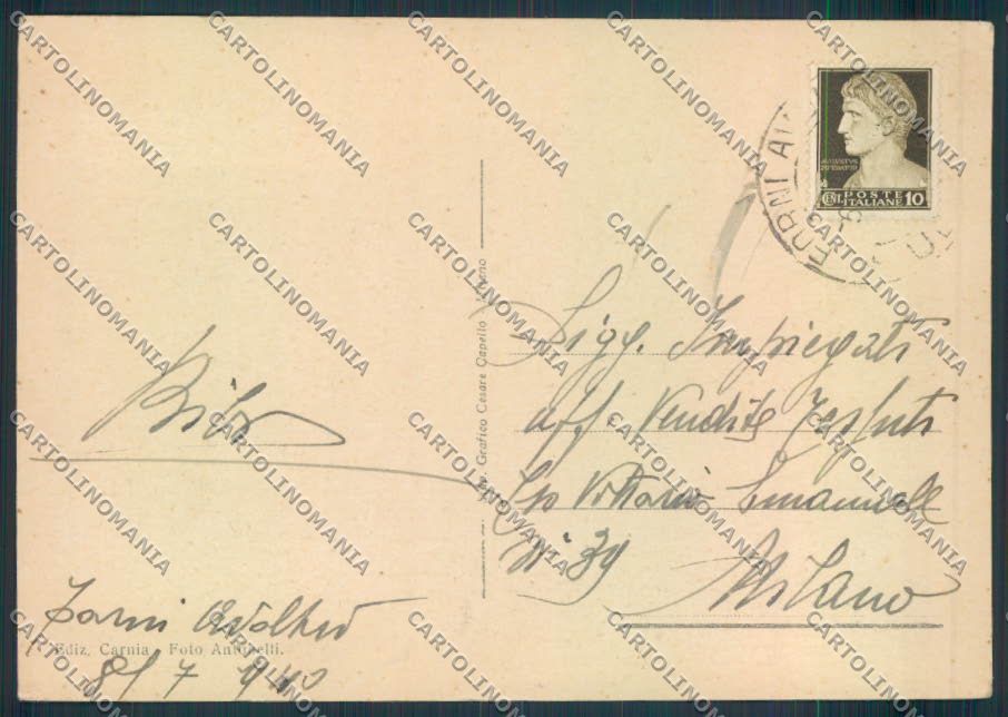 Udine Carnia Costumi FG cartolina ZF1021 – retro