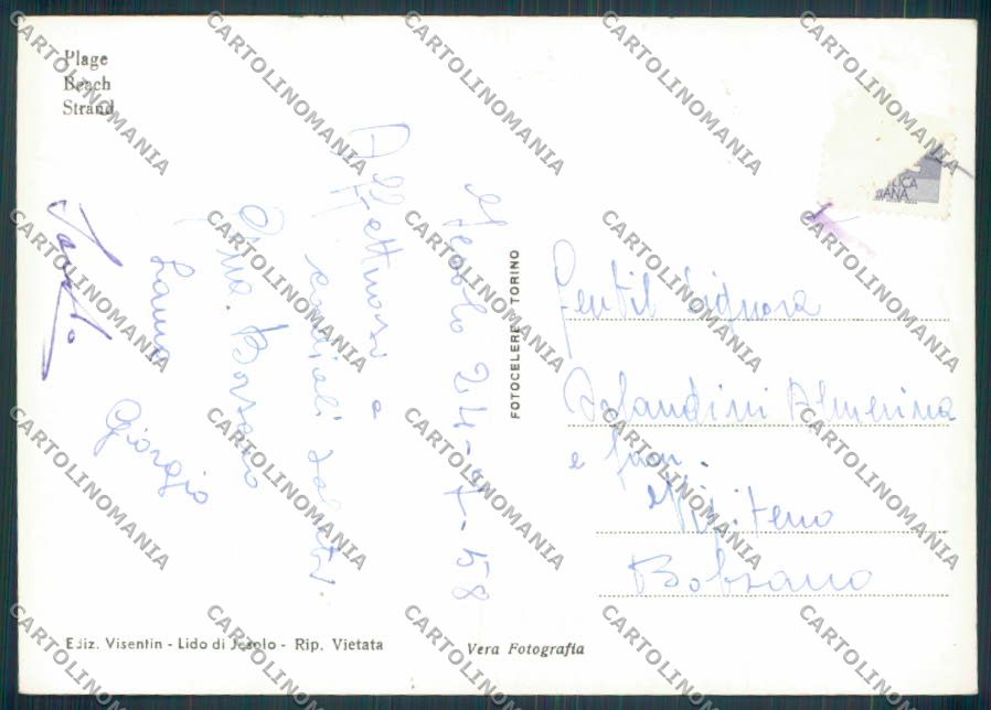 Venezia Jesolo Lido foto FG cartolina ZF1071 – retro