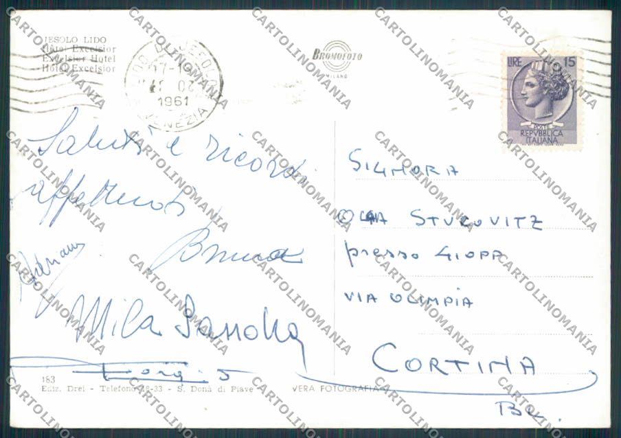 Venezia Jesolo Lido foto FG cartolina ZF1080 – retro