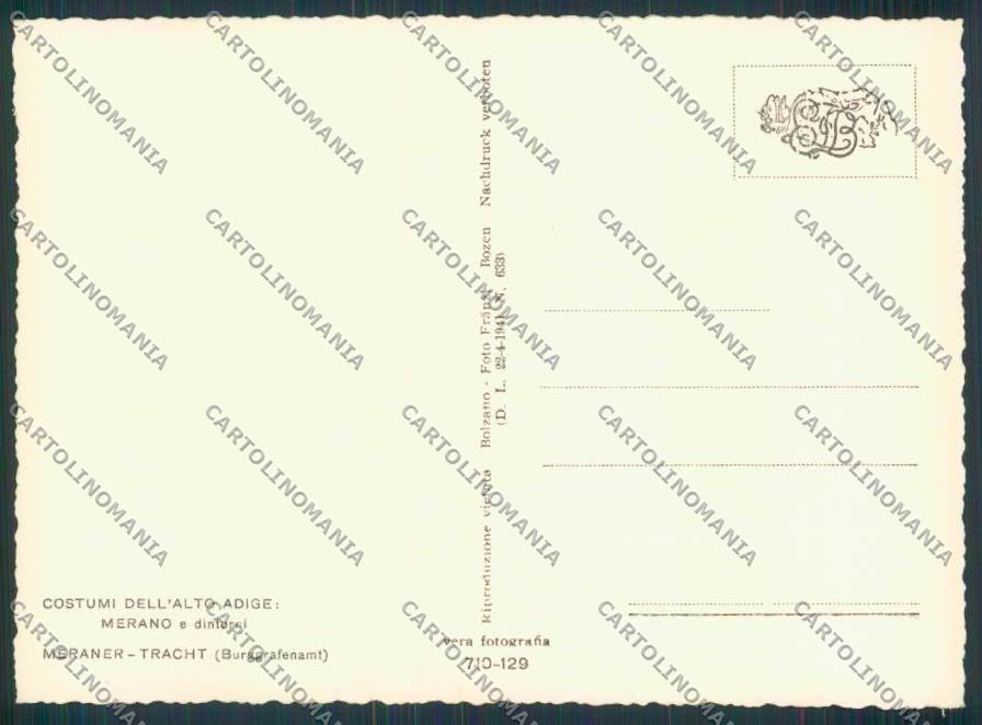 Bolzano Merano Costumi foto FG cartolina ZF1092 – retro