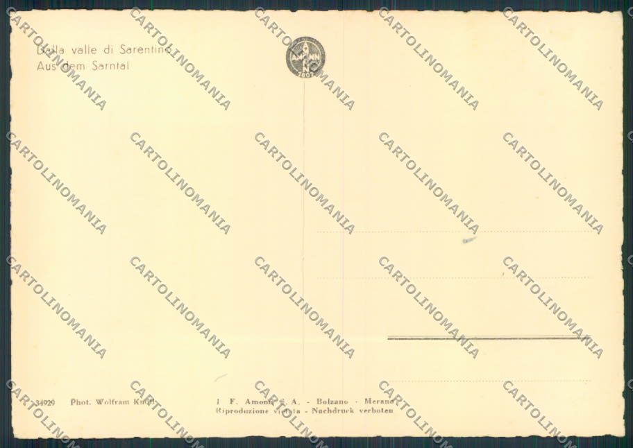 Bolzano Sarentino Costumi foto FG cartolina ZF1125 – retro