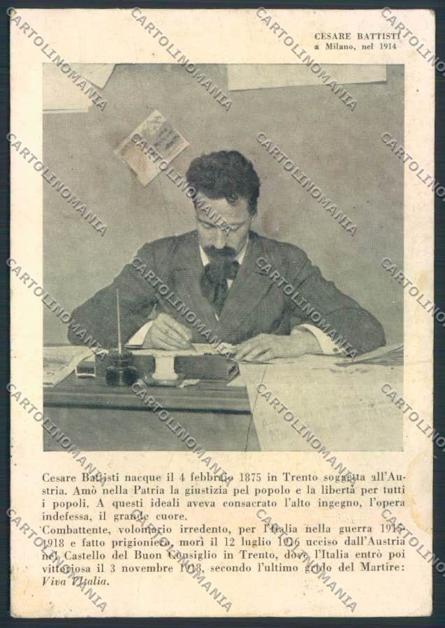 Trento Cesare Battisti ABRASA FG cartolina ZF1152 – fronte