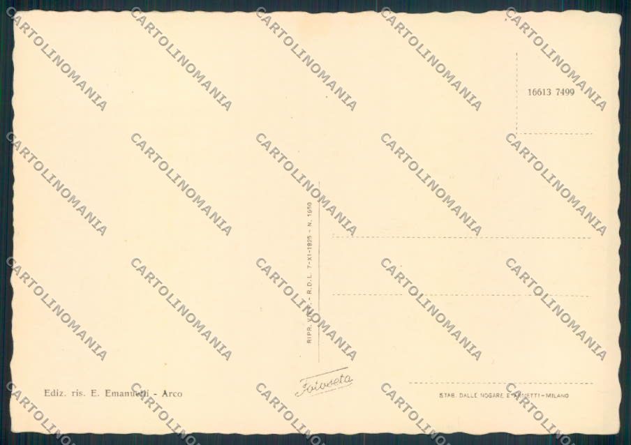Trento Arco FG cartolina ZF1160 – retro