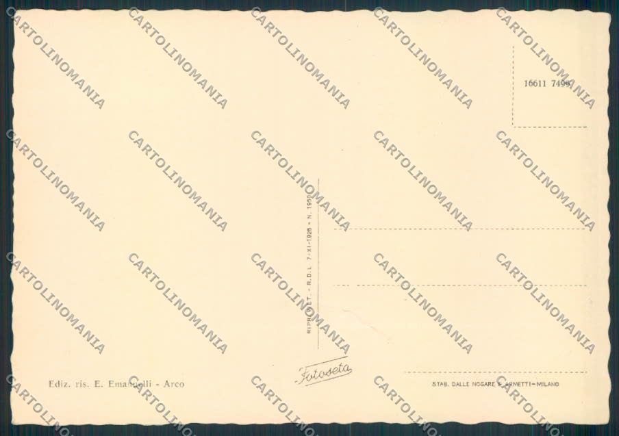 Trento Arco FG cartolina ZF1161 – retro
