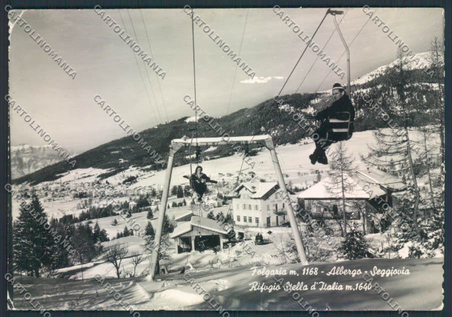 Trento Folgaria Seggiovia PIEGHINE foto FG cartolina ZF1171 – fronte