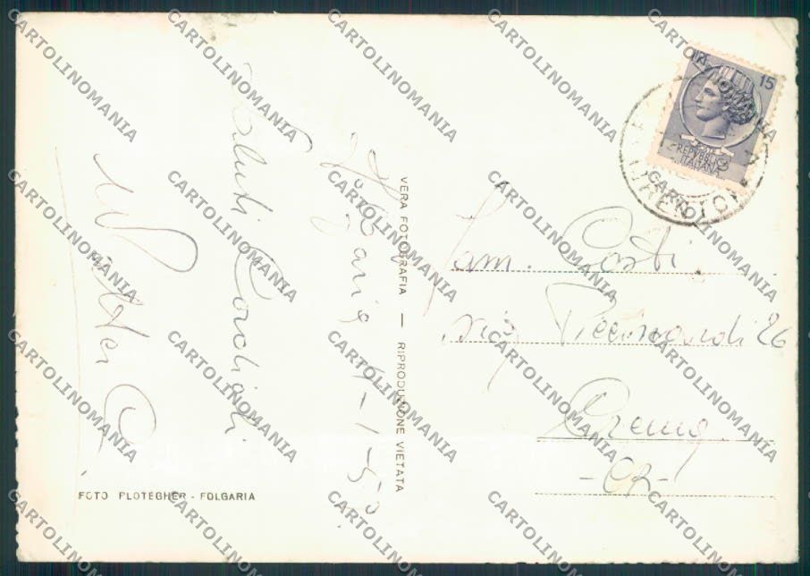 Trento Folgaria Seggiovia PIEGHINE foto FG cartolina ZF1171 – retro
