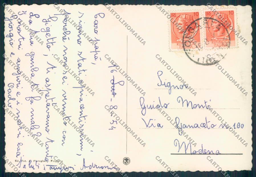 Trento Folgaria Seggiovia FG cartolina ZF1178 – retro