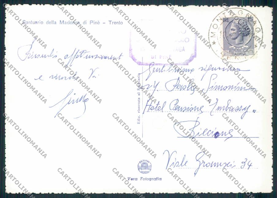 Trento Piné foto FG cartolina ZF1181 – retro