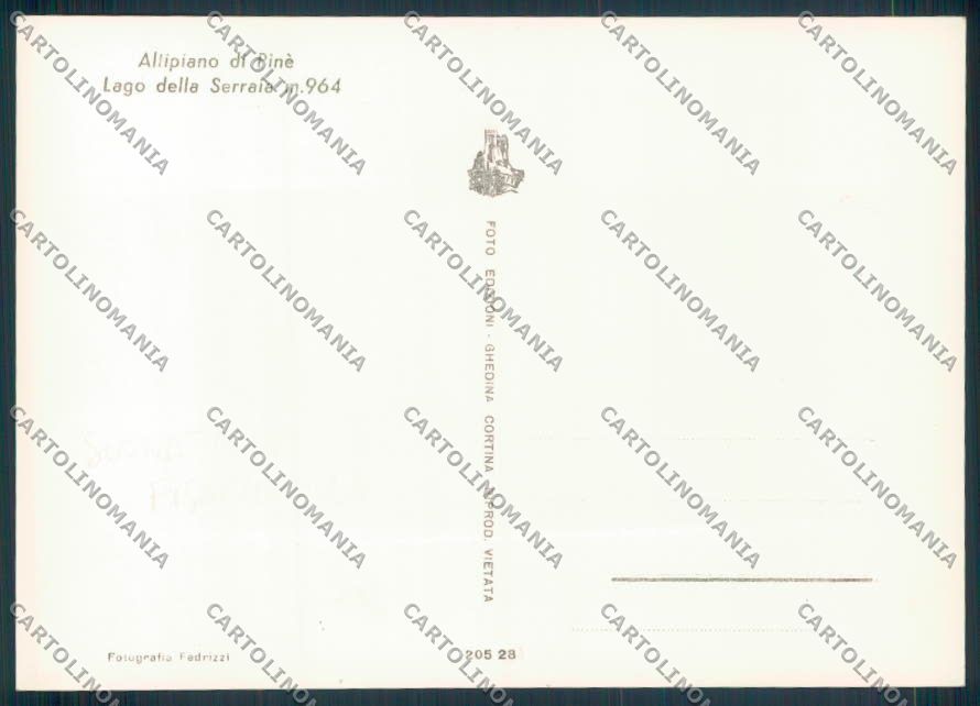 Trento Piné Lago Serraia foto FG cartolina ZF1185 – retro