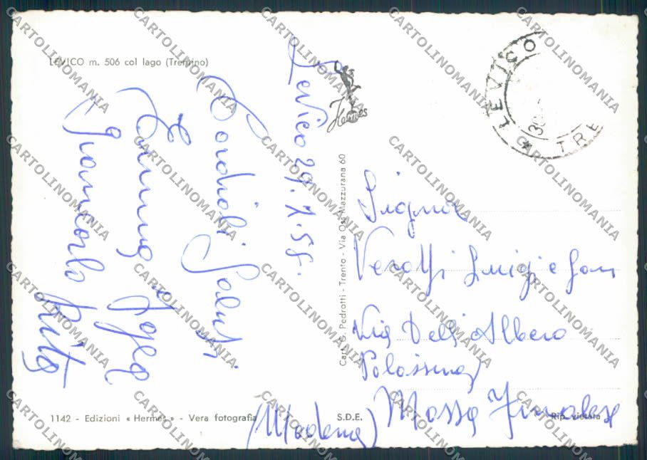 Trento Levico foto FG cartolina ZF1188 – retro