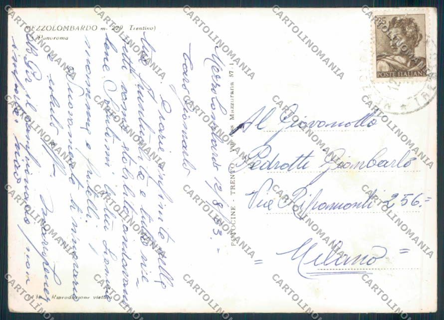 Trento Mezzolombardo foto FG cartolina ZF1198 – retro