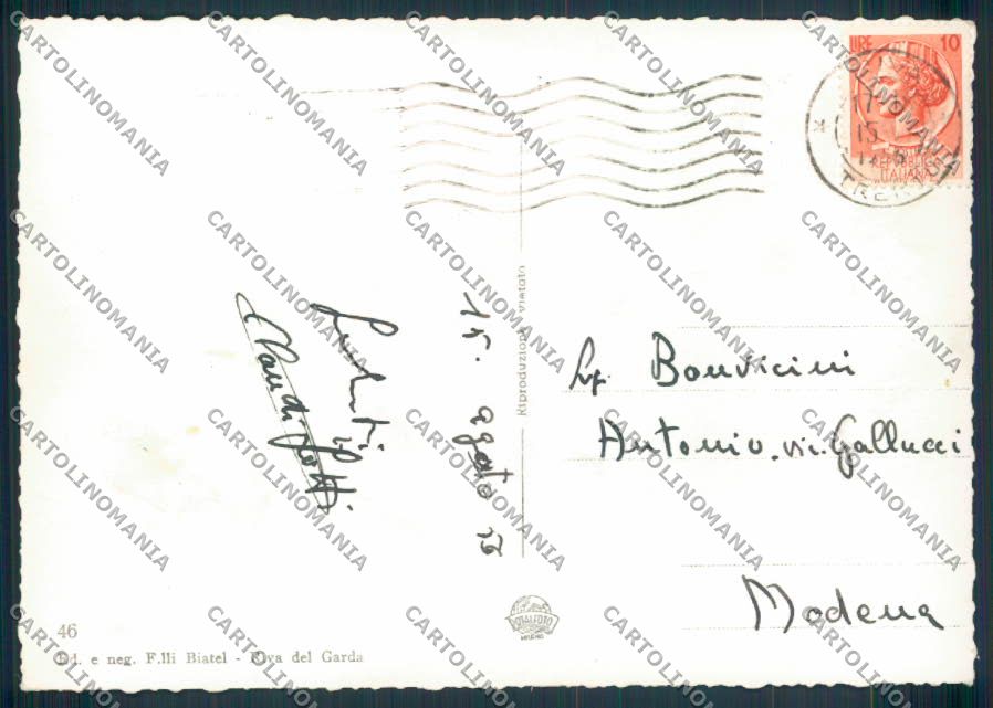 Trento Riva Saluti da foto FG cartolina ZF1212 – retro