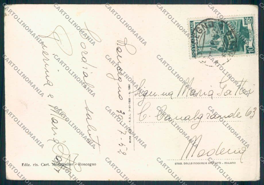 Trento Roncegno FG cartolina ZF1217 – retro