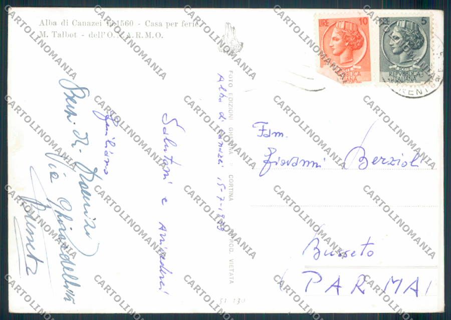 Trento Alba Val di Fassa foto FG cartolina ZF1226 – retro
