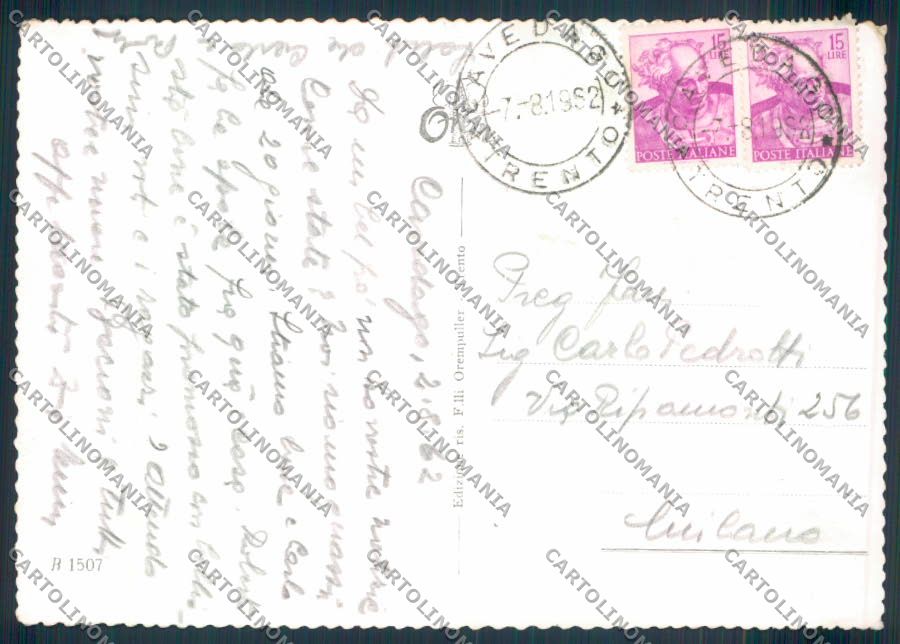 Trento Cavedago foto FG cartolina ZF1273 – retro