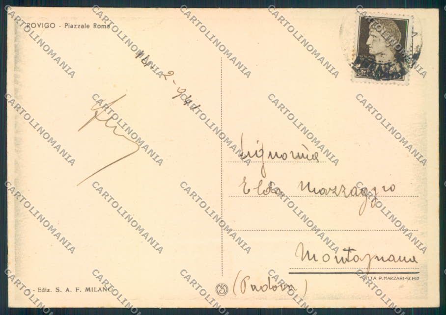 Rovigo città FG cartolina ZF1296 – retro