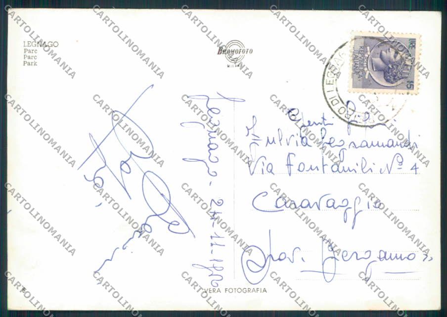 Verona Legnago foto FG cartolina ZF1327 – retro