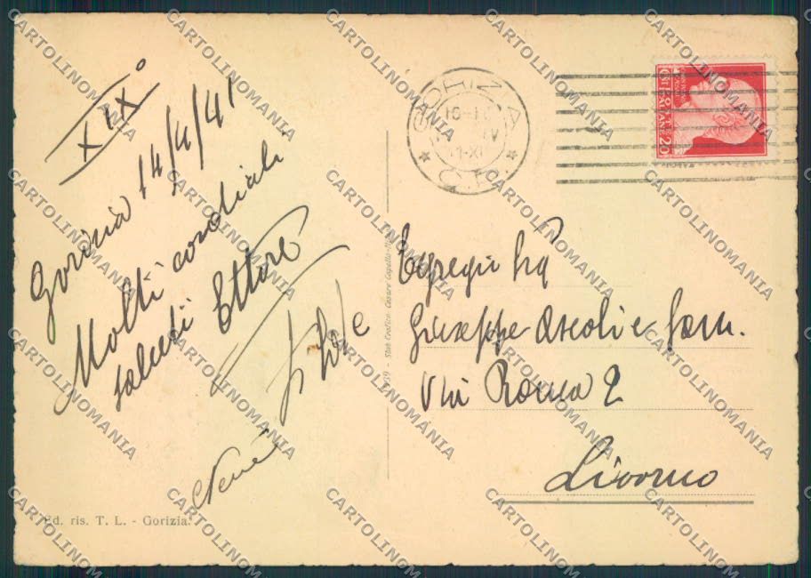 Gorizia città FG cartolina ZF1332 – retro