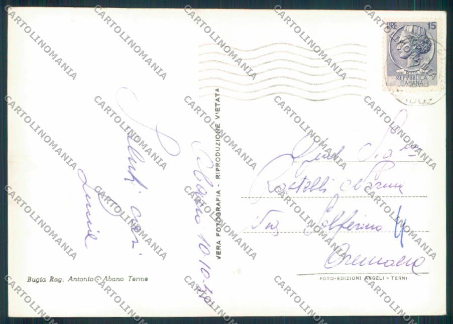 Padova Abano Terme foto FG cartolina ZF1342 – retro