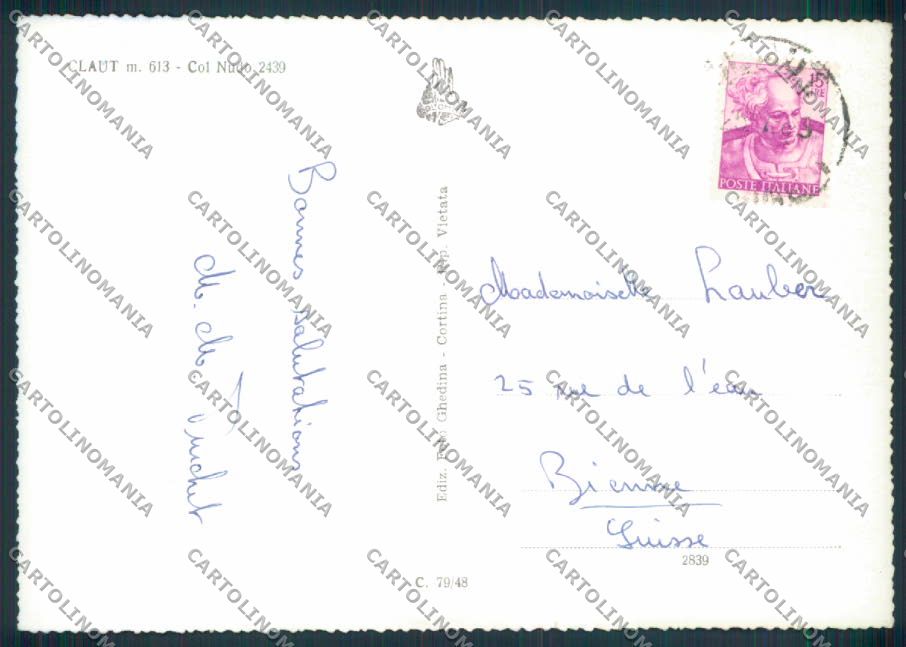Pordenone Claut foto FG cartolina ZF1344 – retro