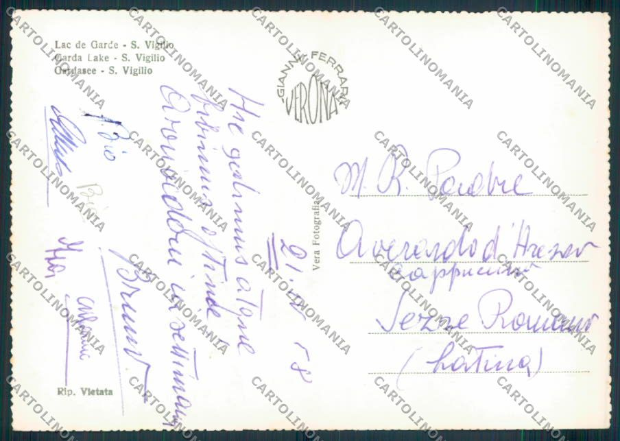 Verona San Vigilio foto FG cartolina ZF1369 – retro