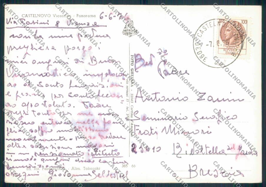 Vicenza Castelnovo Vicentino foto FG cartolina ZF1370 – retro
