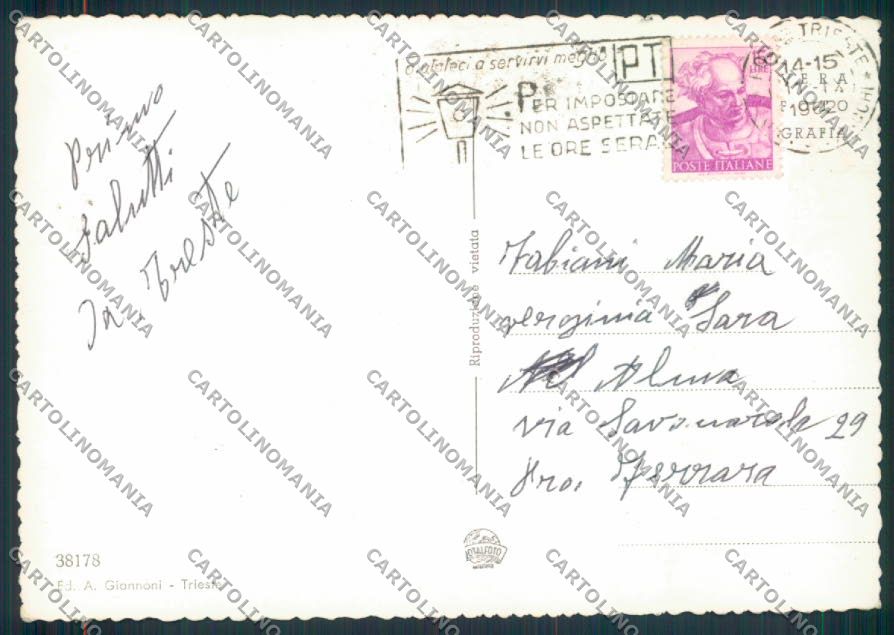 Trieste città foto FG cartolina ZF1385 – retro