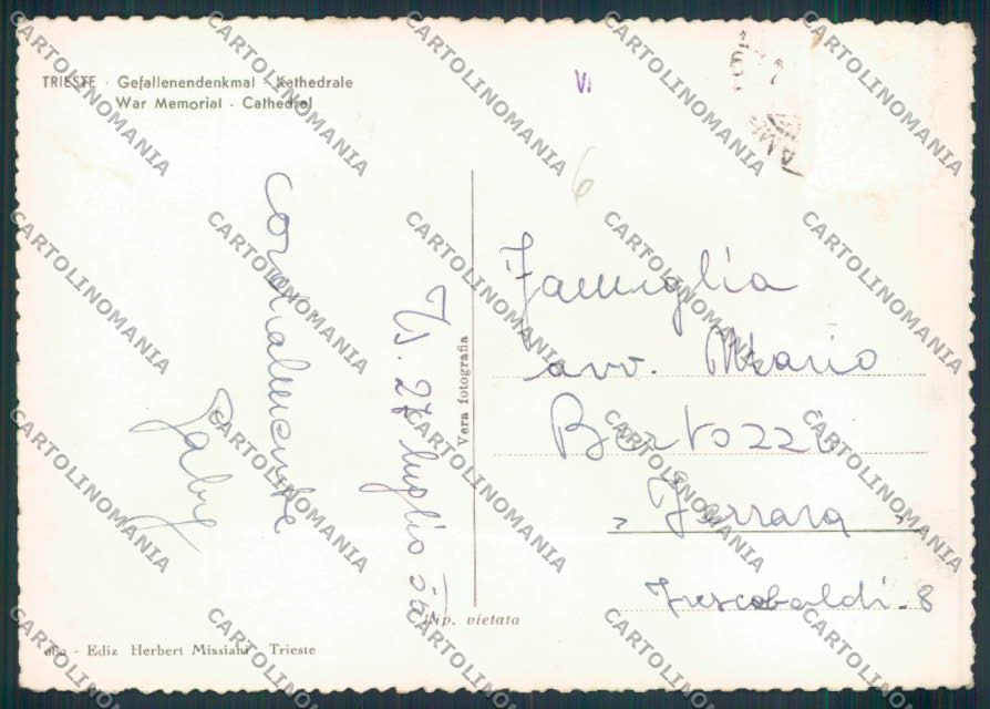 Trieste città foto FG cartolina ZF1389 – retro