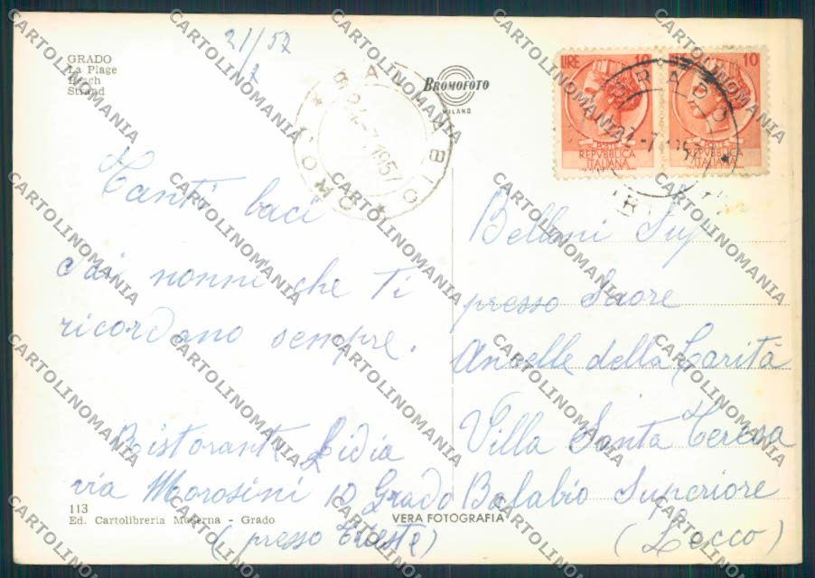 Gorizia Grado ABRASA foto FG cartolina ZF1392 – retro