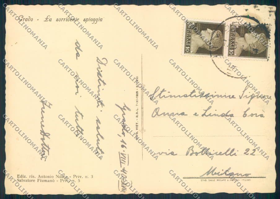 Gorizia Grado FG cartolina ZF1394 – retro