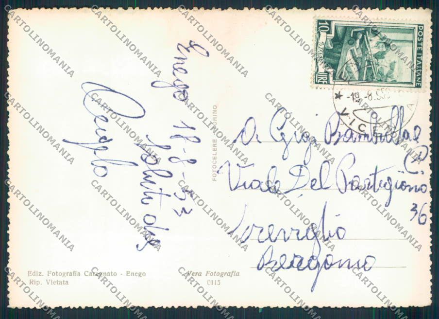 Vicenza Enego foto FG cartolina ZF1412 – retro
