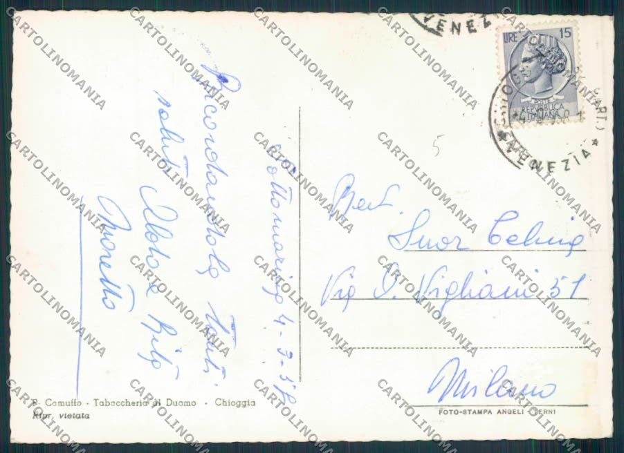 Venezia Sottomarina foto FG cartolina ZF1418 – retro
