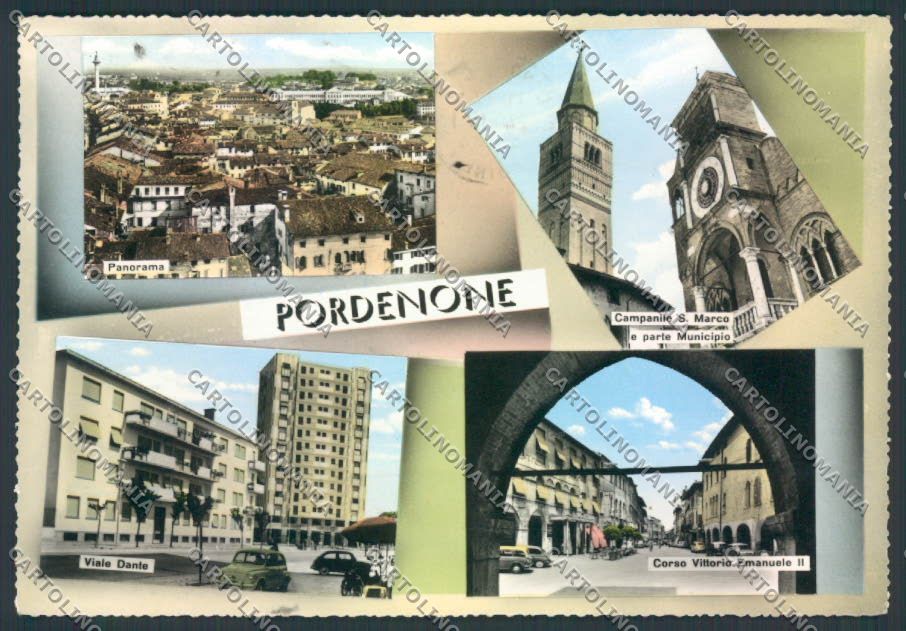 Pordenone città foto FG cartolina ZF1427 – fronte