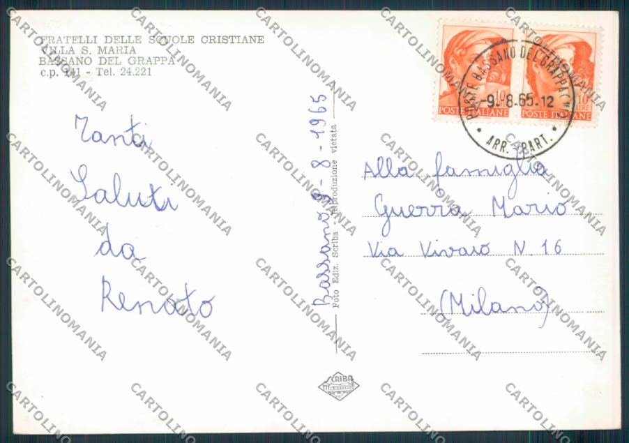 Vicenza Bassano del Grappa foto FG cartolina ZF1428 – retro