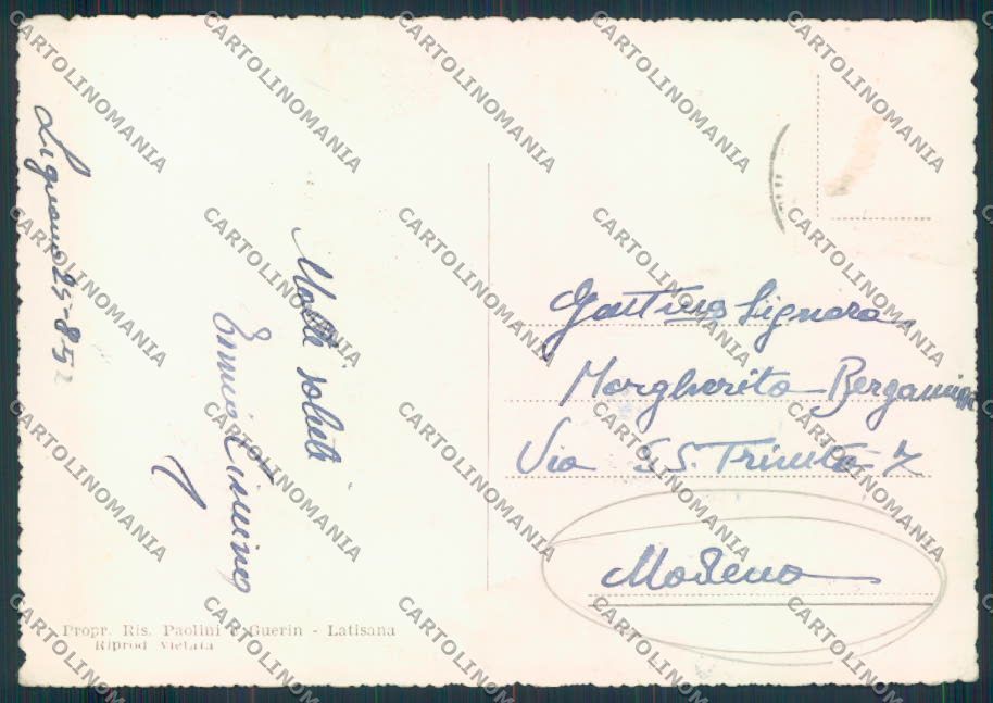Udine Lignano Sabbiadoro FG cartolina ZF1437 – retro