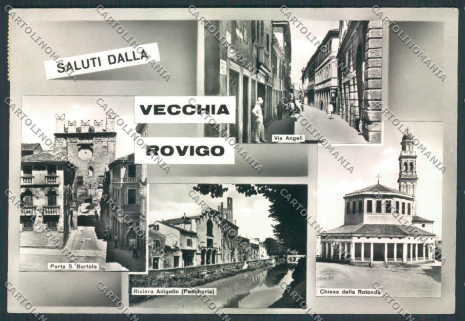 Rovigo città Saluti da foto FG cartolina ZF1457 – fronte