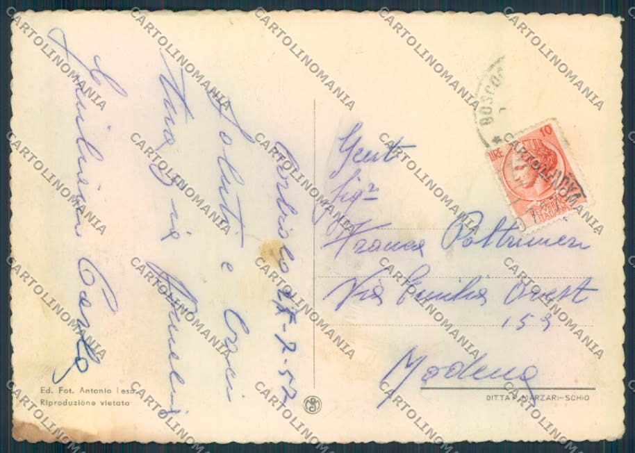 Verona Borgo Chiesanuova PIEGHINE FG cartolina ZF1462 – retro