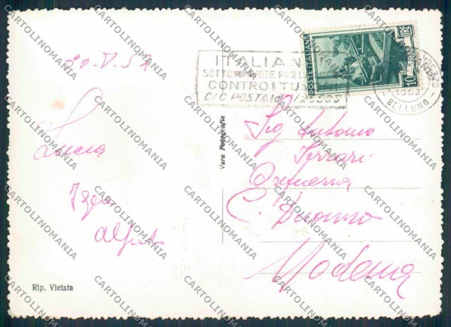 Belluno Cortina D'Ampezzo foto FG cartolina ZF1473 – retro