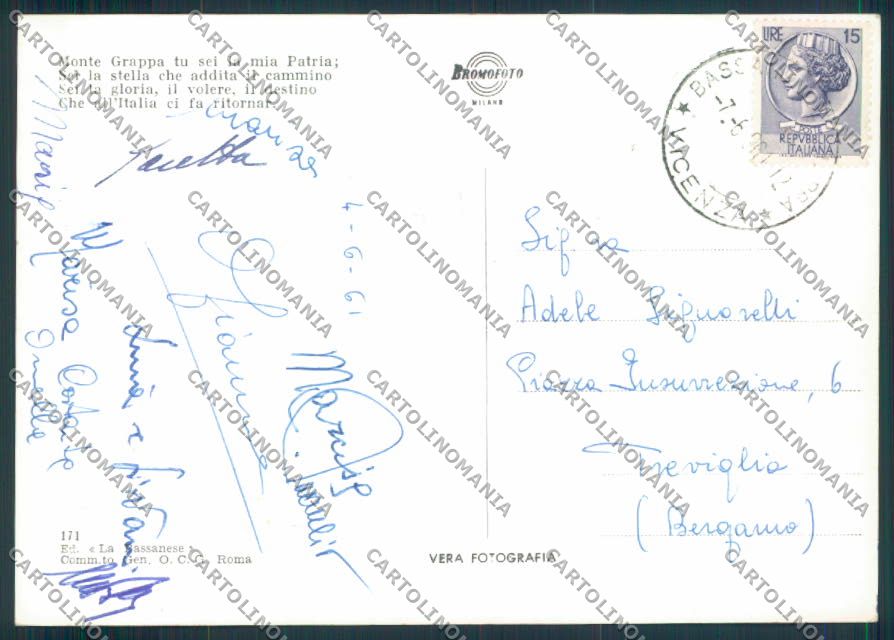 Vicenza Bassano del Grappa foto FG cartolina ZF1535 – retro