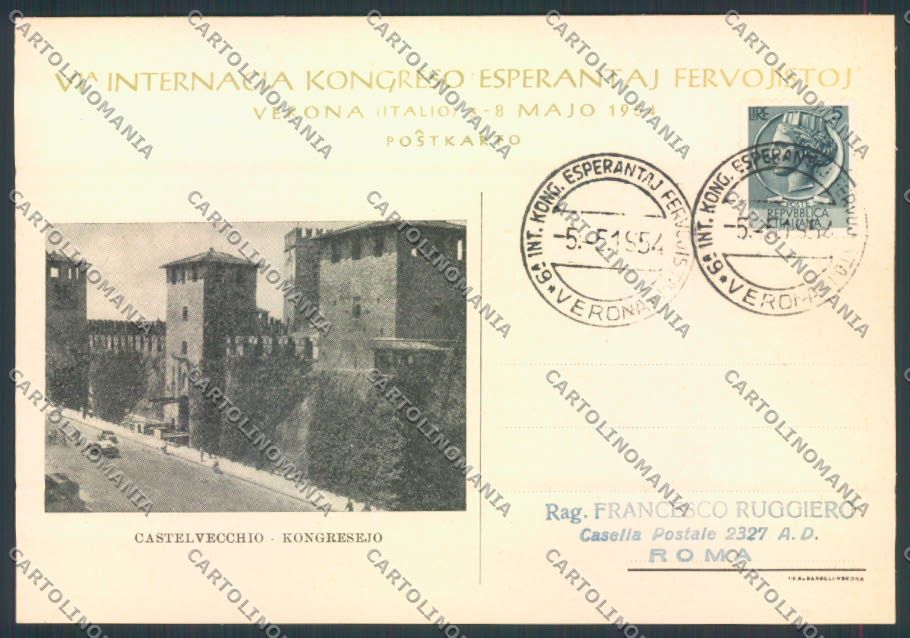 Verona Congresso Esperanto FG cartolina ZF1547 – fronte