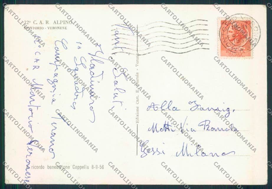 Verona Montorio Veronese Alpini FG cartolina ZF1561 – retro