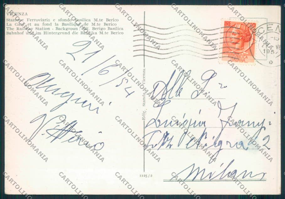 Vicenza Stazione FG cartolina ZF1565 – retro