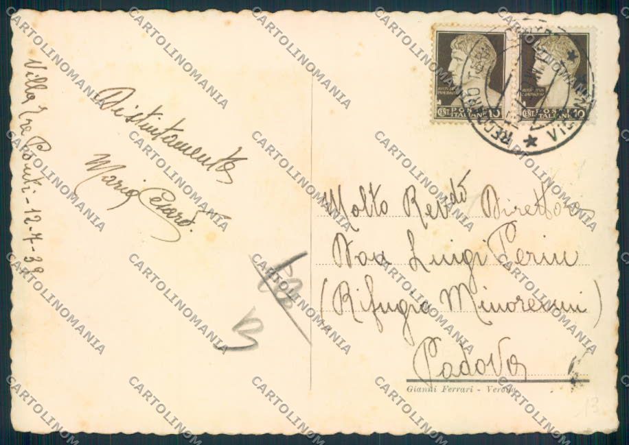 Vicenza Recoaro FG cartolina ZF1577 – retro