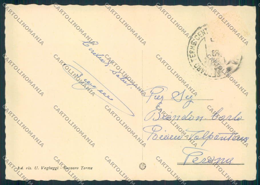 Vicenza Recoaro FG cartolina ZF1578 – retro
