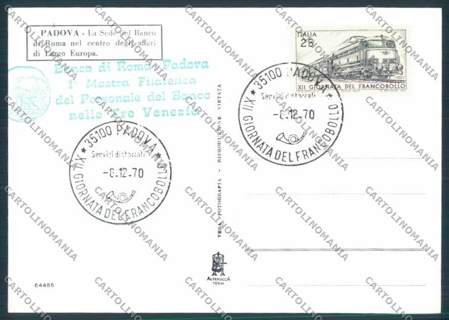 Padova Banco Roma foto FG cartolina ZF1642 – retro