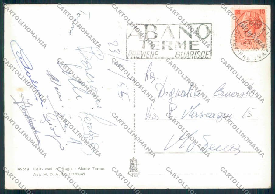 Padova Abano Terme foto FG cartolina ZF1682 – retro
