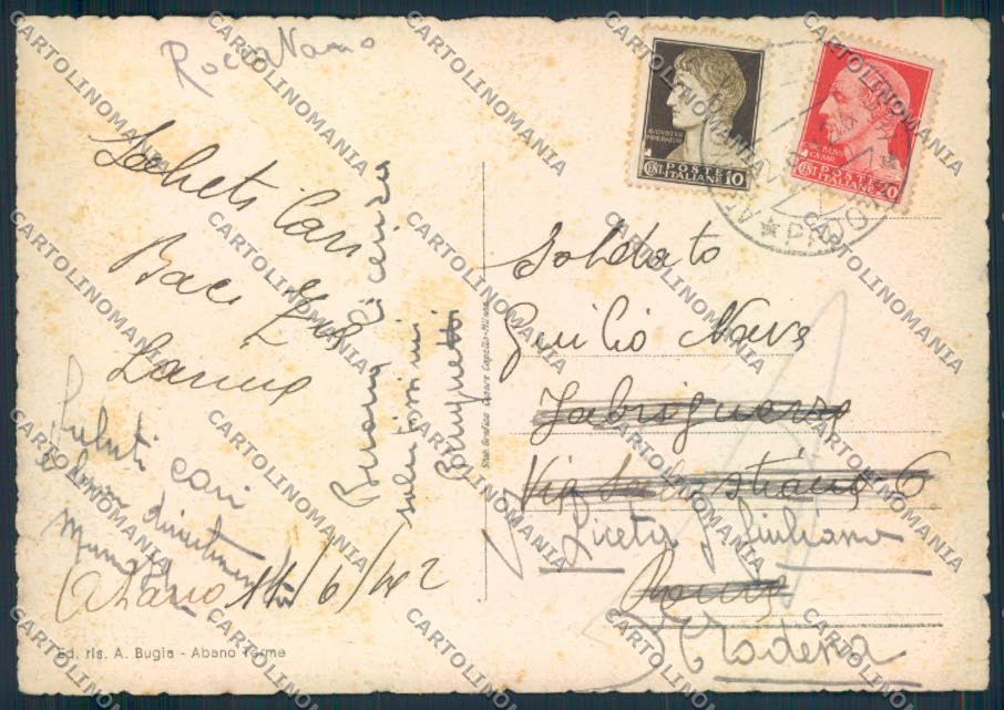 Padova Abano Terme FG cartolina ZF1686 – retro